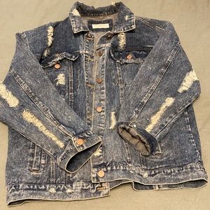 Large oversized jean jacket